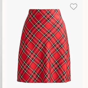 NWT J Crew Red Plaid Women's Skirt